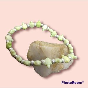 Green turtle bracelet stretch‎